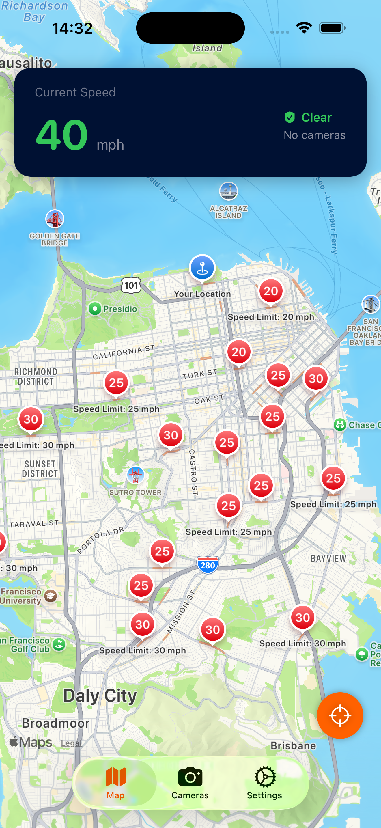 Swift Scout — SF camera map